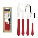 Faqueiro-Inox-12-Pecas-Leme-Vermelho-Tramontina