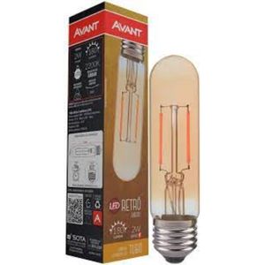 Lâmpada LED Retrô Tubo T30 E27 Âmbar 2200k 2w Bivolt Avant