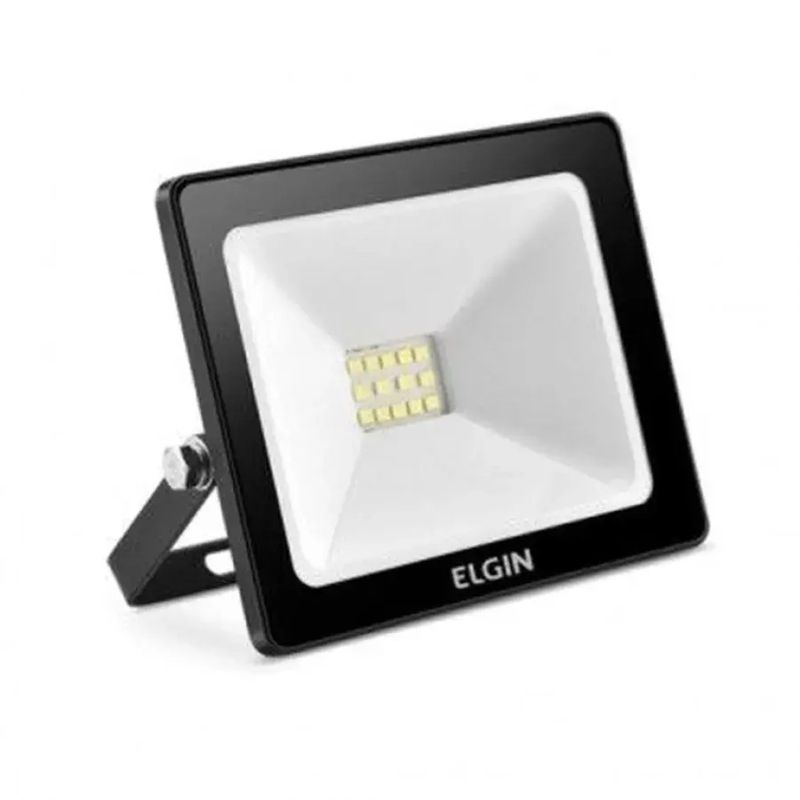 Projetor-de-LED-10w-Bivolt-6500k-Preto-Elgin
