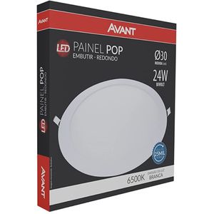 Painel LED de Embutir Pop Redondo 24w 6500k Bivolt Avant
