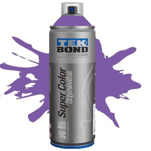 Tinta Spray Super Color Ultravioleta/Fosco Expression 400ml/312g Tek Bond