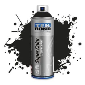 Tinta Spray Super Color Preto/Fosco Expression 400ml/312g Tek Bond