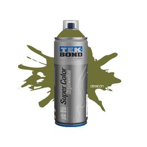 Tinta Spray Super Color Verde grama/Fosco Expression 400ml/312g Tek Bond