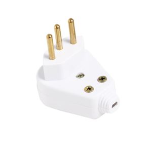 Plug Desmontável Macho 2P 10A Branco 9309 Pluzie