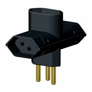Plug T 2p Com 3 Saídas 10a 250v Branco 9854 Pluzie