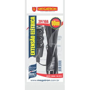 Extensão Pp 90° 3x0,75x1,5m 220v Preto Megatron