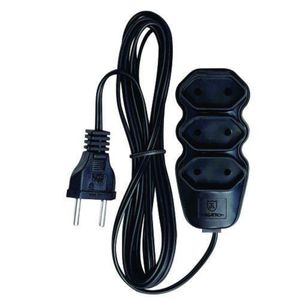 Extensão 2x0,75x3m 220v Branco Megatron