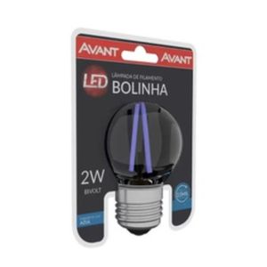 Lâmpada LED Bolinha de Filamento Azul E27 2W Bivolt Avant