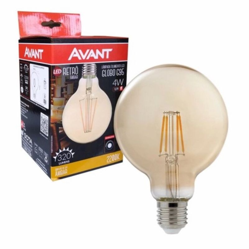 Lampada-LED-Retro-Globo-G95-E27-4W-Avant
