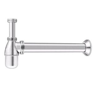Sifão para Lavatório Tubo e Copo em ABS 30cm Cromado 1/2 Forusi