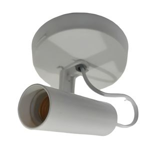 Spot Light E-27 Simples Branco 8x12cm Metalplas Metalplast