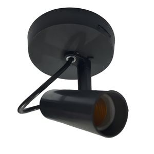Spot Light E-27 Simples Preto 8x12cm Metalplas Metalplast