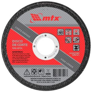 Disco Corte para Inox Metal 115x1,0x 22mm Mundo das Ferramentas