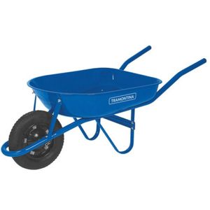 Carrinho de Mão Metal Azul Cabo Ferro Tramontina