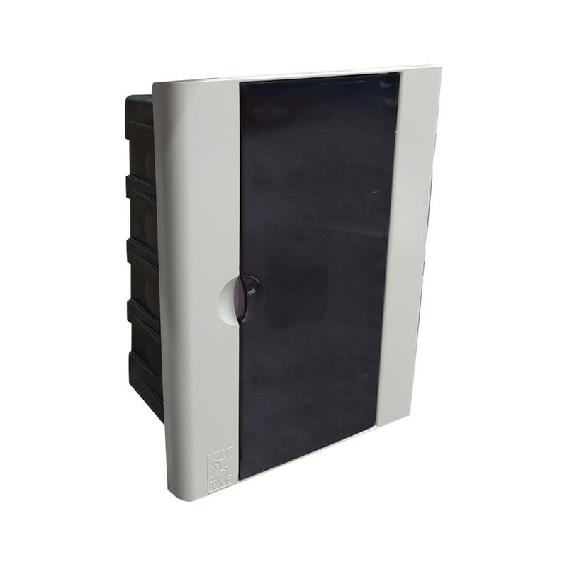 Caixa-de-Distribuicao-PVC-6N-8D-de-Embutir-Fume-TAF
