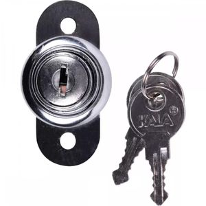 Fechadura para Moveis Universal Cromado 22mm Kala
