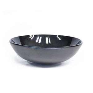 Cuba de Vidro Preta Redonda de 35cm Vmex