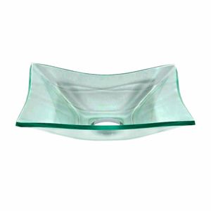 Cuba de Vidro Quadrada de 34cm Incolor Cq34 Vmex