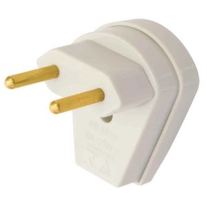 Plug Pad 90 de 2 Pinos de 10A e 250V na Cor Cinza Fame
