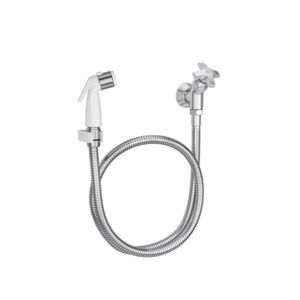 Ducha Higiênica com Registro Gatilho Branco Max Cromado Deca
