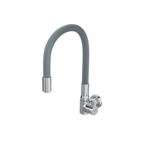 Torneira de Cozinha de Parede Metálica Cinza Hydra Deca