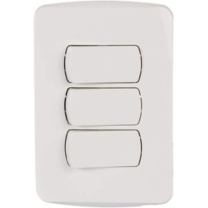 3 Interruptores Simples 10 Amperes 250 Volts Branco Miluz Schneider