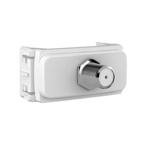 Conjunto Tomada para Antena de Tv para Cabo Coaxial 9mm Branco Miluz Schneider