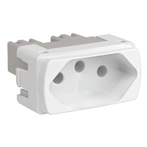 Módulo Tomada 2p+t de 10 Amperes 250 Volts na Cor Branca Miluz Schneider