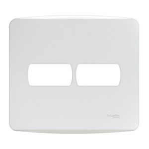 Placa 4x4 com 2 Postos Separados Branco Miluz Schneider