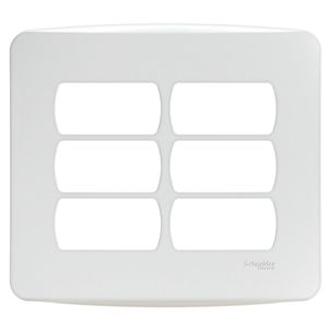 Placa 4x4 com 6 Postos Branco Miluz Schneider