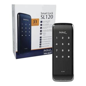 Fechadura Elétrica Smart Lock Sl120 Preto Papaiz