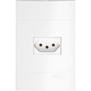 Tomada 2p+t de 20 Amperes 250 Volts na Cor Branca Lunare Schneider