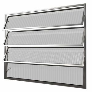 Basculante 4fls Vidro Canelado 40lx80a Quality