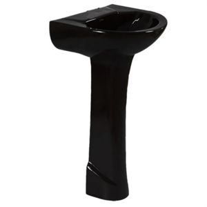 Lavatório para Coluna Saveiro 47x38 Preto Celite