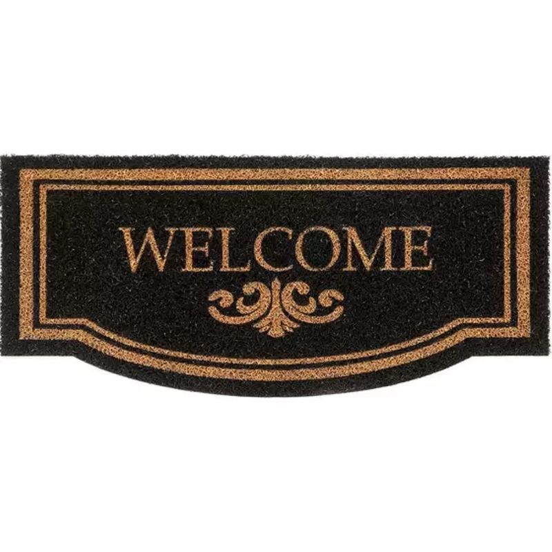 Tapete-Vinil-Formas-Welcome-Preto-30x70cm-Kapazi