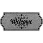 Tapete-Formas-Welcome-Cinza-30x70cm-Kapazi