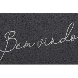 Tapete Vinil Light Bem-Vindo Cinza 40x60cm Kapazi