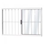 Janela-em-Aluminio-1-00x1-00-2-Folhas-de-Correr-e-Grade-Vidro-Liso-Home-Branca-Quality