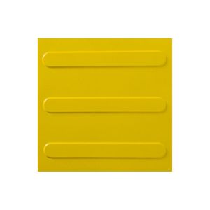 Piso Tátil Direcional de 25x25cm na Cor Amarela de Pvc Kapazi