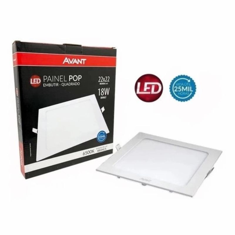 Painel-Led-de-Embutir-Pop-Quadrado-18w-6500k-Bivolt-Avant