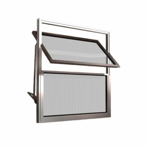 Basculante 2 Folhas Vidro Canelado Home 40x40a Quality