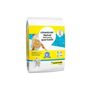 #Argamassa Aciii Flexivel Branca 20kg Quartzolit