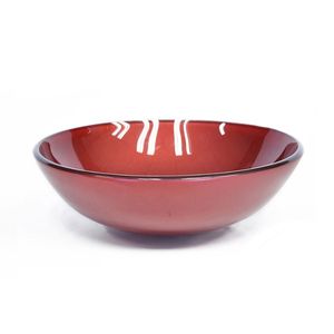 Cuba de Vidro Vermelho Barroco Quadrado Vmex