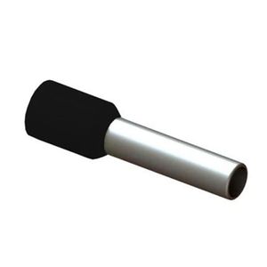 Terminal Pré-Isolado Tubular Simples Preto 1,5mmX10mm G20