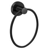Porta-Toalha-Argola-17cm-Pieno-Preto-Fosco-Forusi