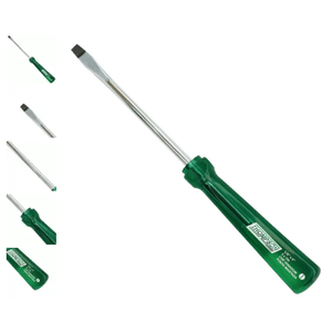 Chave Fenda 1/4x8 Cabo Verde Com Ponta de imã Profissional Thompson