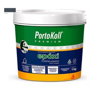 Rejunte Epoxi Porcelanato Cinza Grafite 1Kg Portokoll