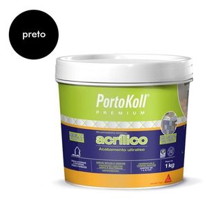 Rejunte Acrilico Preto Intenso 1Kg Portokoll