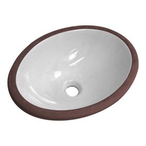 Cuba Embutir Oval 405x310mm Branco Luzarte