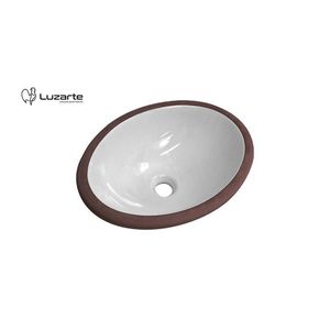 Cuba Embutir Oval 350x270mm Branco Luzarte